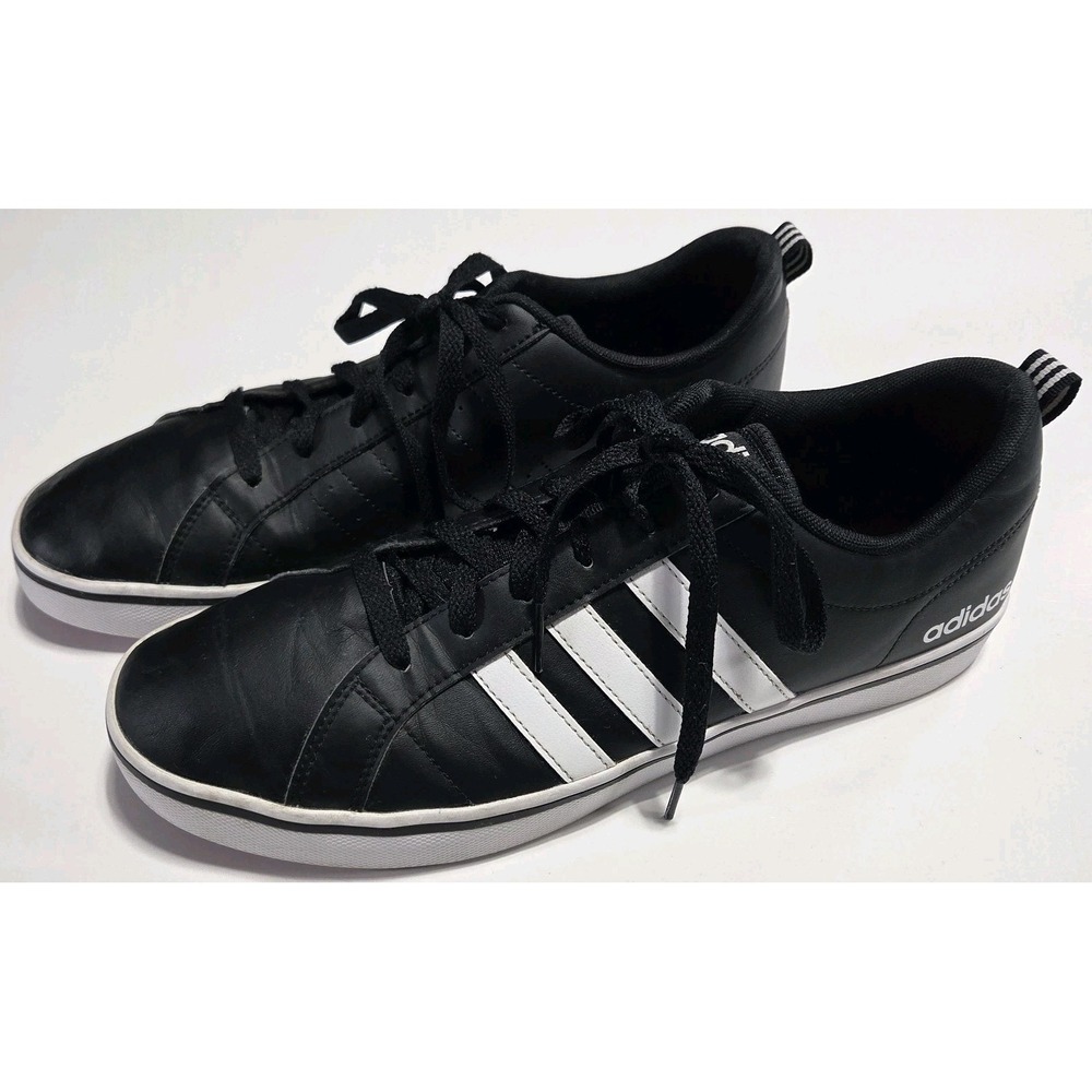 Adidas Vs Pace 2.0 Black White Cloud Sneakers Size 10.5 Men's